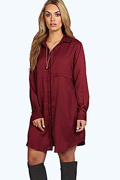 Boohoo Plus Woven Shirt Dress