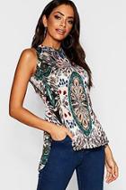 Boohoo Paisley Print Swing Top