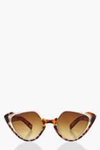 Boohoo Este Statement Frame Cat Eye Sunglasses