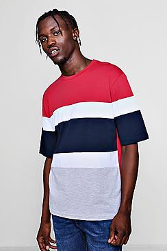 Boohoo Colour Block T-shirt With 3/4 Sleeves