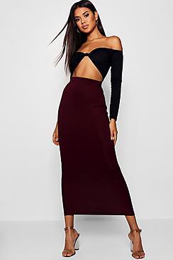 Boohoo Basic Jersey Midaxi Skirt