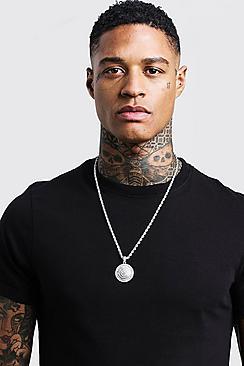 Boohoo Twisted Chain Pendant Jewelled Necklace