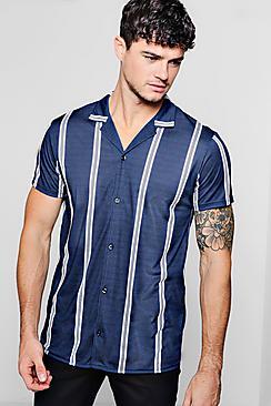 Boohoo Multi Stripe Short Sleeve Jersey Short