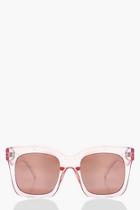 Boohoo Faye Oversized Plastic Frame Sunglasses