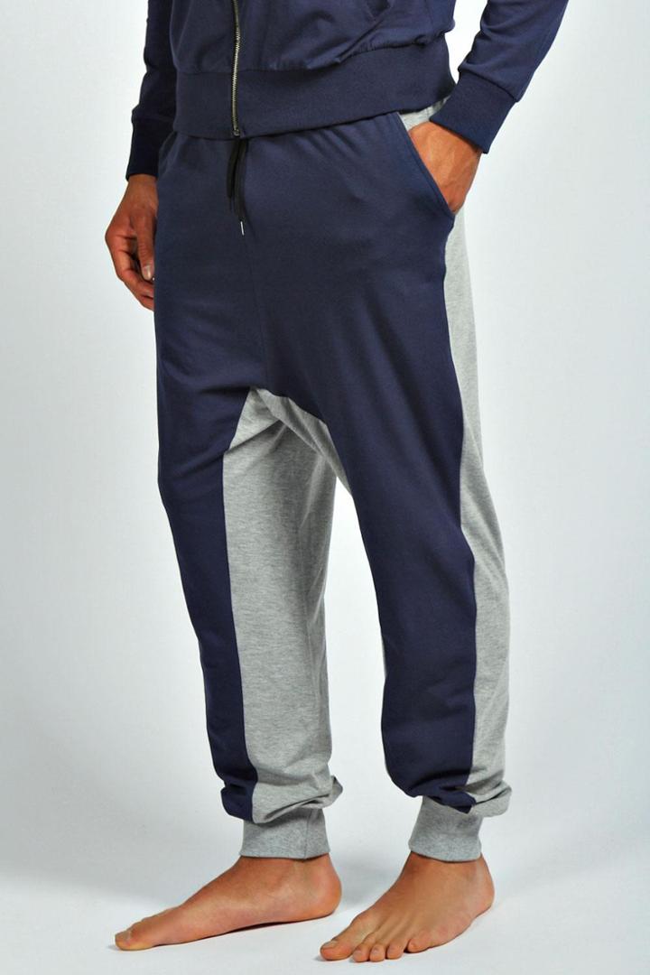 Boohoo Drop Crotch Panel Lounge Pants - Navy