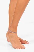 Boohoo Moira Layered Beaded Anklet