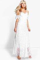 Boohoo Boutique Che Lace Panelled Maxi Dress