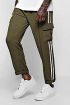 Boohoo Smart Woven Cargo Pants With Tape