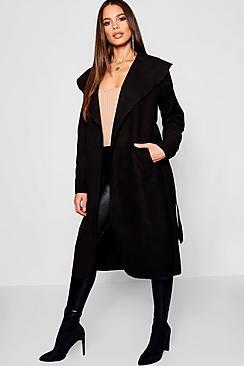 Boohoo Tall Waterfall Coat
