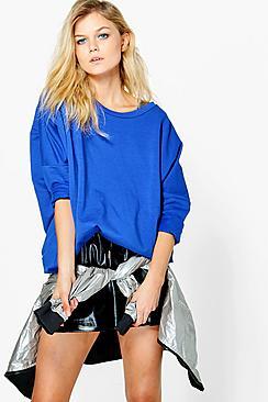 Boohoo Michelle Oversized Batwing Sweatshirt