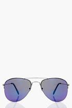 Boohoo Hollie Turquoise Ombre Aviator Sunglasses