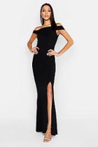 Boohoo Tall Bandot Extreme Split Maxi Dress