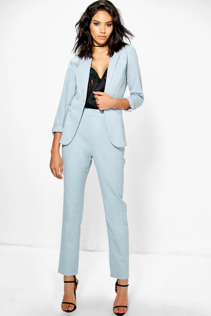 Boohoo Heidi Woven Cigarette Trouser Grey