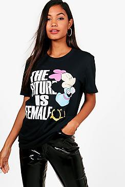 Boohoo Samantha Disney The Future Is Female Minnie Tee