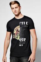 Boohoo Half Splice Print T Shirt Black