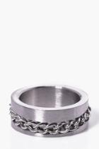 Boohoo Chain Detail Ring Silver
