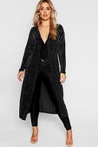 Boohoo Plus Metallic Sparkle Midaxi Kimono