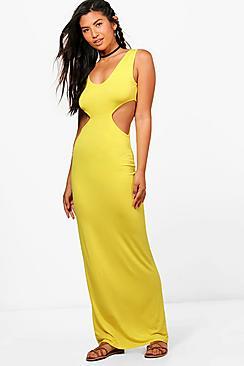 Boohoo Rosie Cut Out Side Maxi Dress