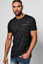 Boohoo Zip Pocket T Shirt In Space Dye