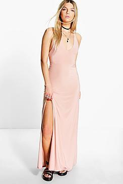 Boohoo Sasha Racer Back Strappy Maxi Dress