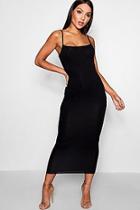 Boohoo Belle Jersey Square Neck Midaxi Dress