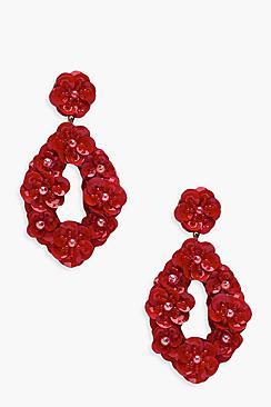 Boohoo Hannah Statement Floral Earrings