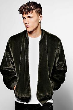 Boohoo Luxe Faux Fur Bomber Jacket