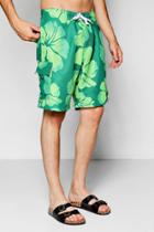 Boohoo Floral Print Bermuda Shorts Green