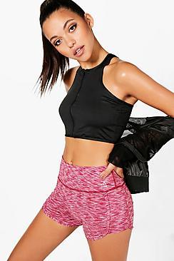 Boohoo Kayla Fit Spacedye Running Short