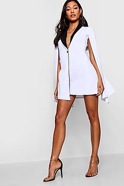 Boohoo Contrast Stitch Blazer Dress