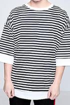 Boohoo Tyga Faux Layer Stripe T-shirt