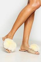 Boohoo Tassel Square Toe Sandals