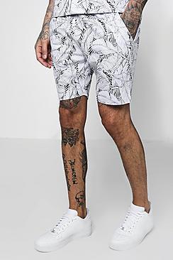 Boohoo Mono Leaf Drawstring Short Co-ord