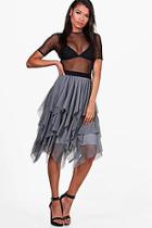 Boohoo Maya Boutique Layered Tulle Full Midi Skirt