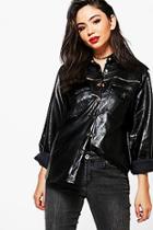 Boohoo Lana Western Pu Shirt