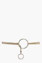 Boohoo Lyla Rings Skinny Belt Nude