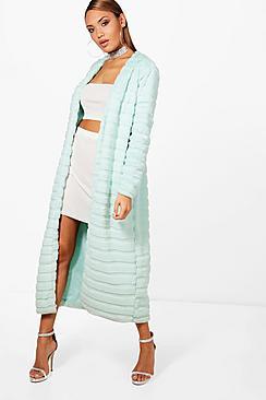 Boohoo Panelled Faux Fur Coat