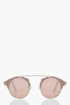 Boohoo Pink Lens Retro Sunglasses