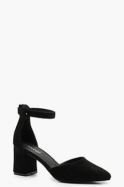 Boohoo Pointed Block Heel Ballets