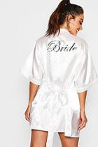 Boohoo Satin Bride Robe