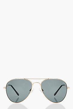 Boohoo Anya Twist Coloured Lense Sunglasses