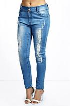 Boohoo Plus Mel High Waisted Stretch Skinny Jeans