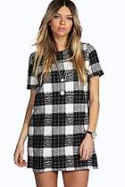 Boohoo Margret Checked Shift Dress