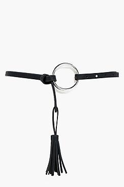 Boohoo Keira Ring And Tassel Waist Belt
