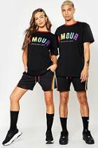 Boohoo Pride Loose Fit T-shirt With Amour Print