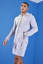 Boohoo Man Gym Hoodie With Zip Through Hood