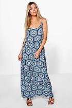 Boohoo Kate Woven Printed Maxi Dress