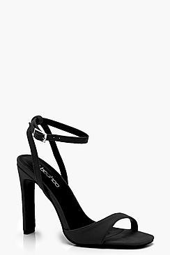 Boohoo Eva Slim Block Barely There Heels