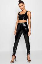 Boohoo Eva Square Neck Crop Top And Legging Co-ord