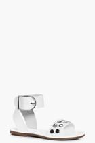 Boohoo Daisy Studded Cuff Detail Sandal White